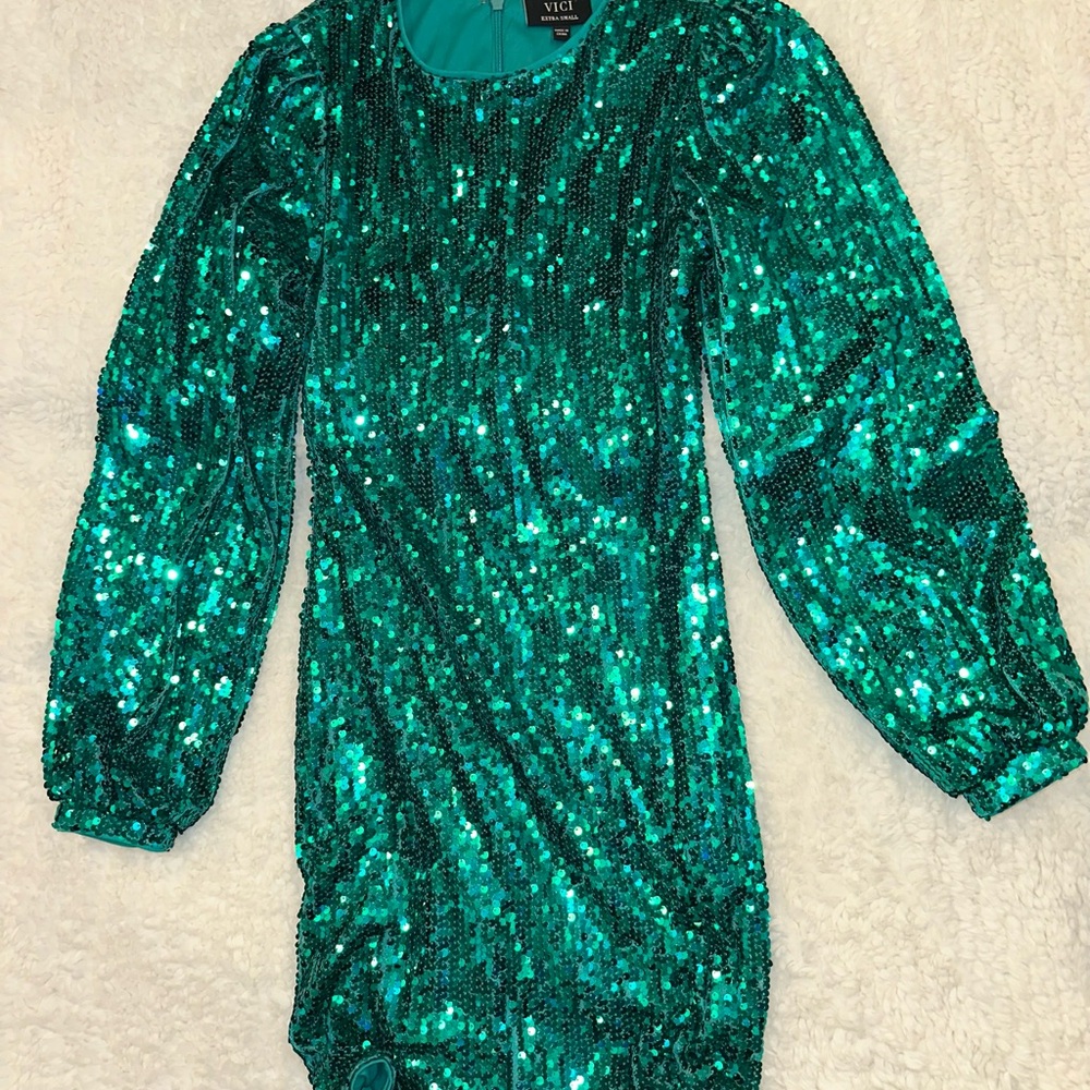 VICI Green Sequin Dress